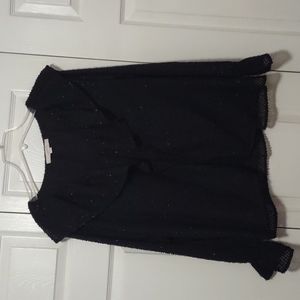Loft Sparkly Black Blouse